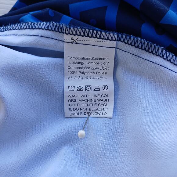 Blue Argyle Golden Dragon Graphic Print PJ Pants Large pajama bottoms trousers - Picture 5 of 13